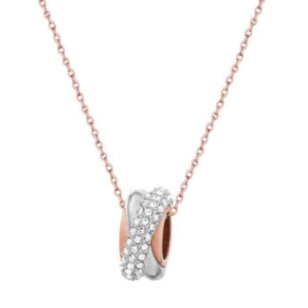 Swarovski Crystal Wave Pendant NEW Rose Gold.